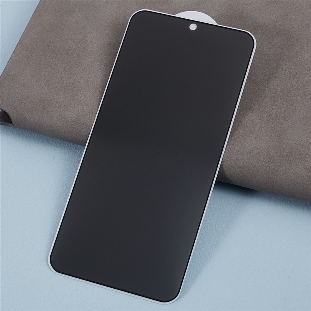Oppo Find X9 5G Härdat Glas 180 Graders Anti-Peep Film Svart Kant Helklister Helskärmsskydd med Fingeravtryckslåsning