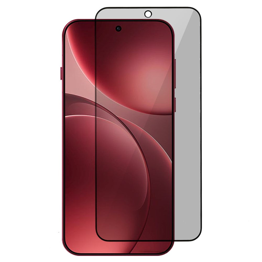 For Oppo Find X9 Pro 5G 180 Degree Anti-Peep Tempered Glass Black Edge Privacy Protection Full Screen Protector, Full Glue