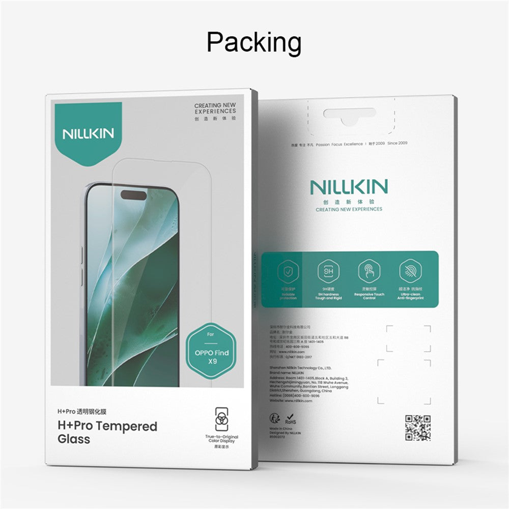 NILLKIN H+Pro for Oppo Find X9 5G Screen Protector 9H Anti-Scratch Tempered Glass Film