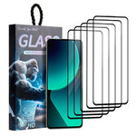 DO AS YOU WISH 5Pcs For Xiaomi 13T Pro Screen Protector Silk Printing Full Glue High Aluminum-silicon Glass Film