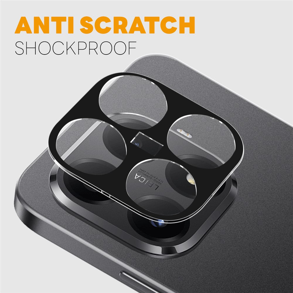 NORTHJO For Xiaomi 15T Pro Camera Lens Protector Black Silk Printing 3D Clear Tempered Glass Lens Film