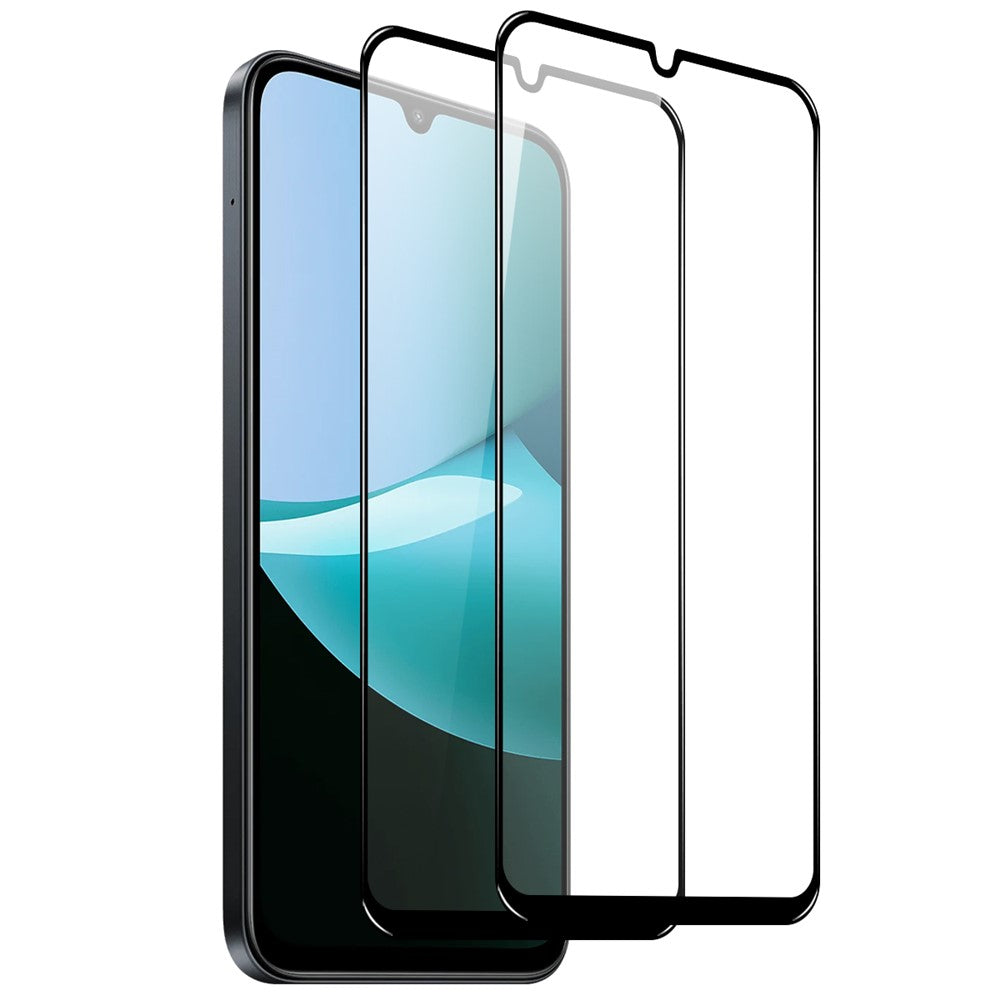 NORTHJO 2Pcs A+ For Xiaomi Redmi 15C 4G (Global) (171mm) / Poco C85 4G (171mm) Screen Protector Full Coverage 0.3mm 2.5D High Aluminum-silicon Glass Silk Printing Film