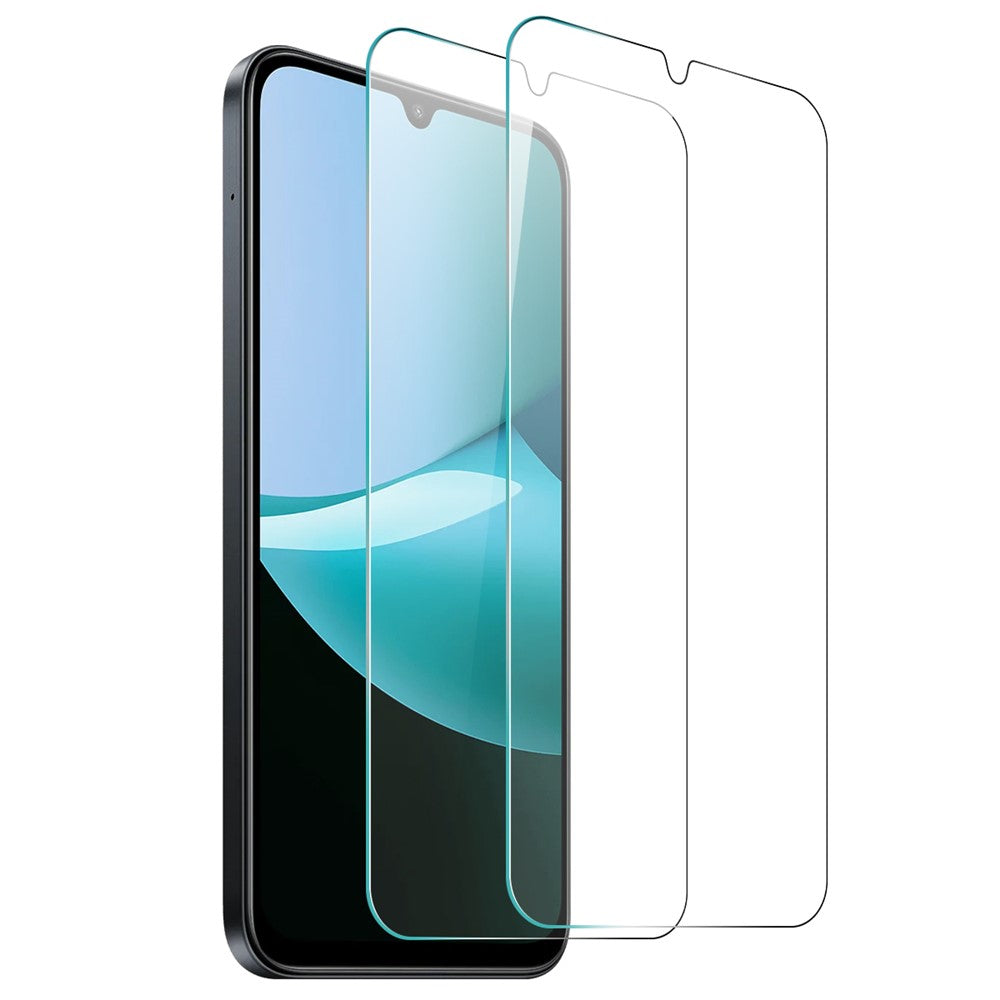 NORTHJO A+ 2Pcs For Xiaomi Redmi 15C 4G (Global) (171mm) / Poco C85 4G (171mm) Tempered Glass Screen Protector 0.3mm 2.5D HD Film (NOT Complete Covering)