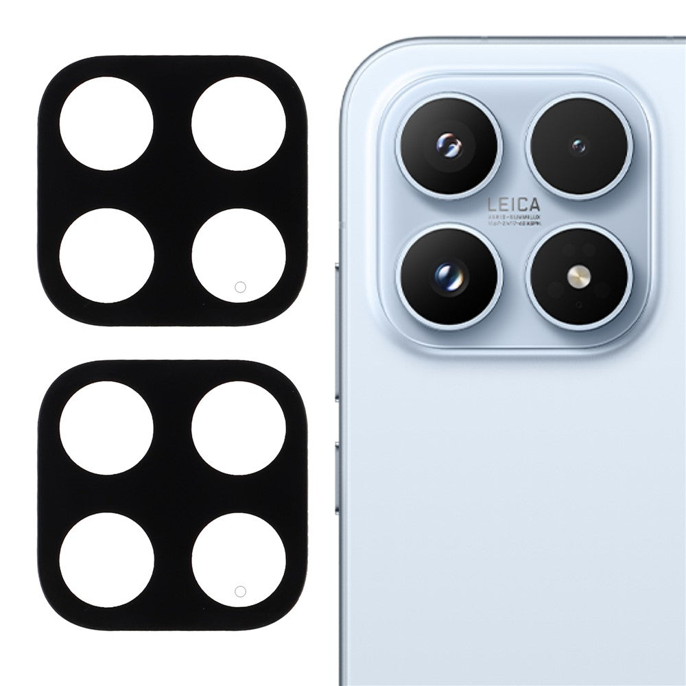 2Pcs For Xiaomi 17 Full Coverage Full Coverage Camera Lens Protector Silk Printing Tempered Glass Lens Film 3D Arc Edge