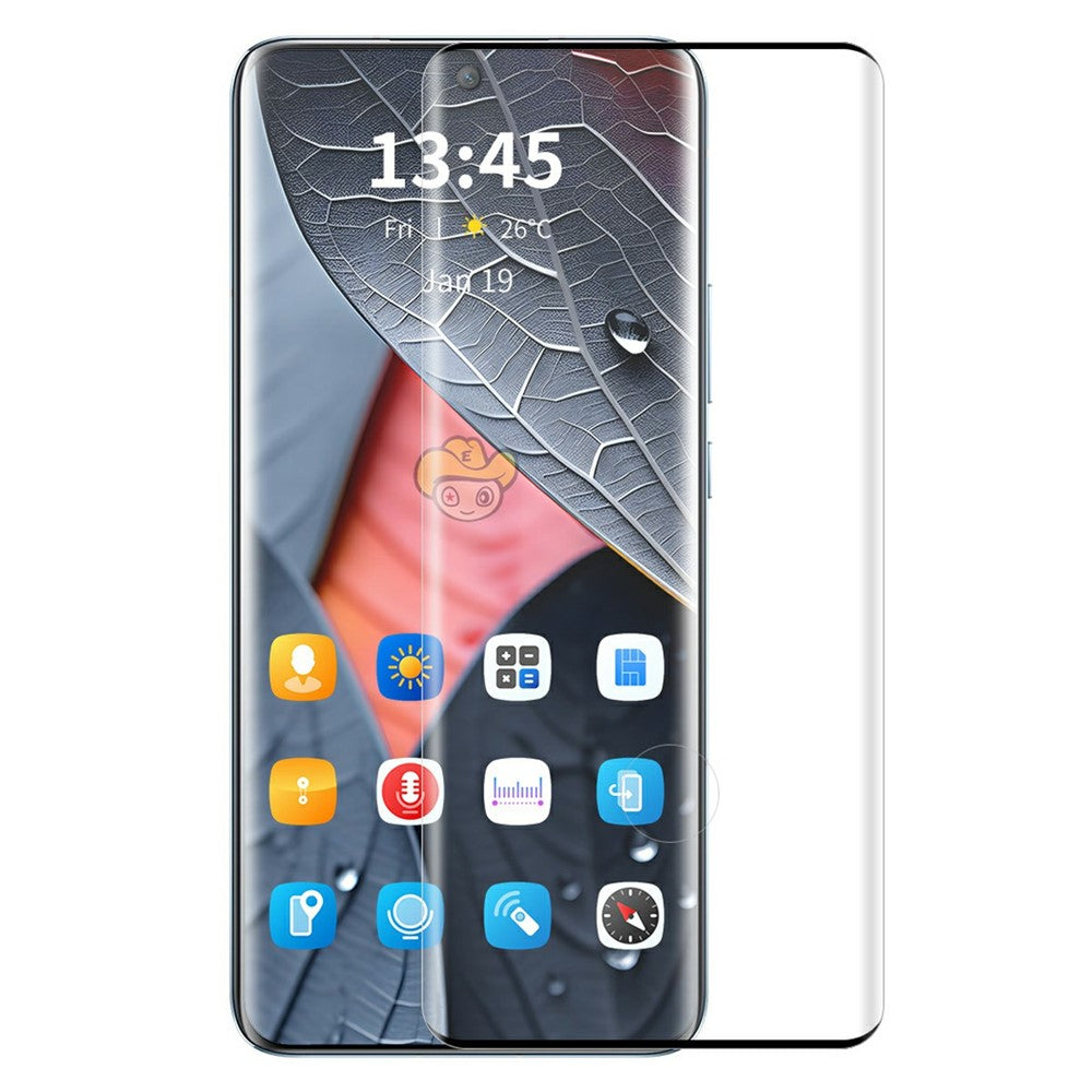 For Honor Magic8 Pro 5G Tempered Glass ENKAY HAT PRINCE Side Glue Full Screen Protector 3D Curved Clear Screen Film Support Fingerprint Unlock