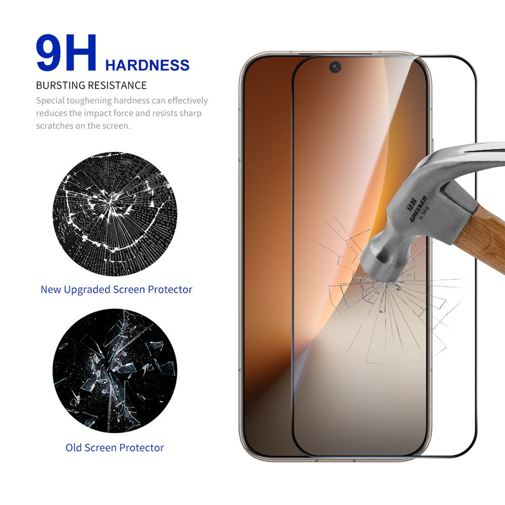 RURIHAI For Honor Magic8 5G Full Glue Screen Protector High Aluminium Silicon Glass Film, Ultrasonic Fingerprint Unlock