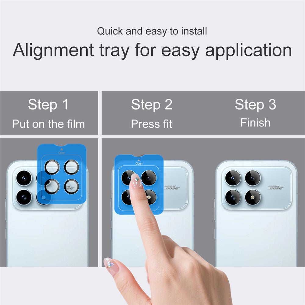 IMAK For Xiaomi Redmi K90 5G / Poco F8 Pro 5G Tempered Glass Full Coverage Camera Lens Protector with Self Positioning Frame (Complete Covering)