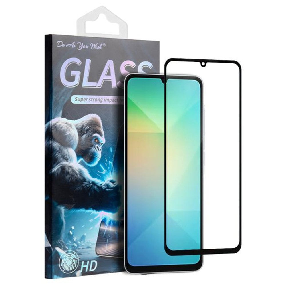 GÖR SOM DU VILL För Samsung Galaxy A06 5G / 4G Skärmskydd Silkestryck Helklistrad Hög Aluminium-Kisel Glasfilm