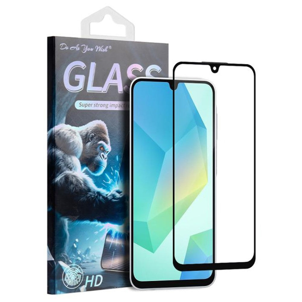 GÖR SOM DU VILL För Samsung Galaxy A16 5G / 4G Skärmskydd Silk Print Full Lim Hög Aluminium-Kisel Glasfilm