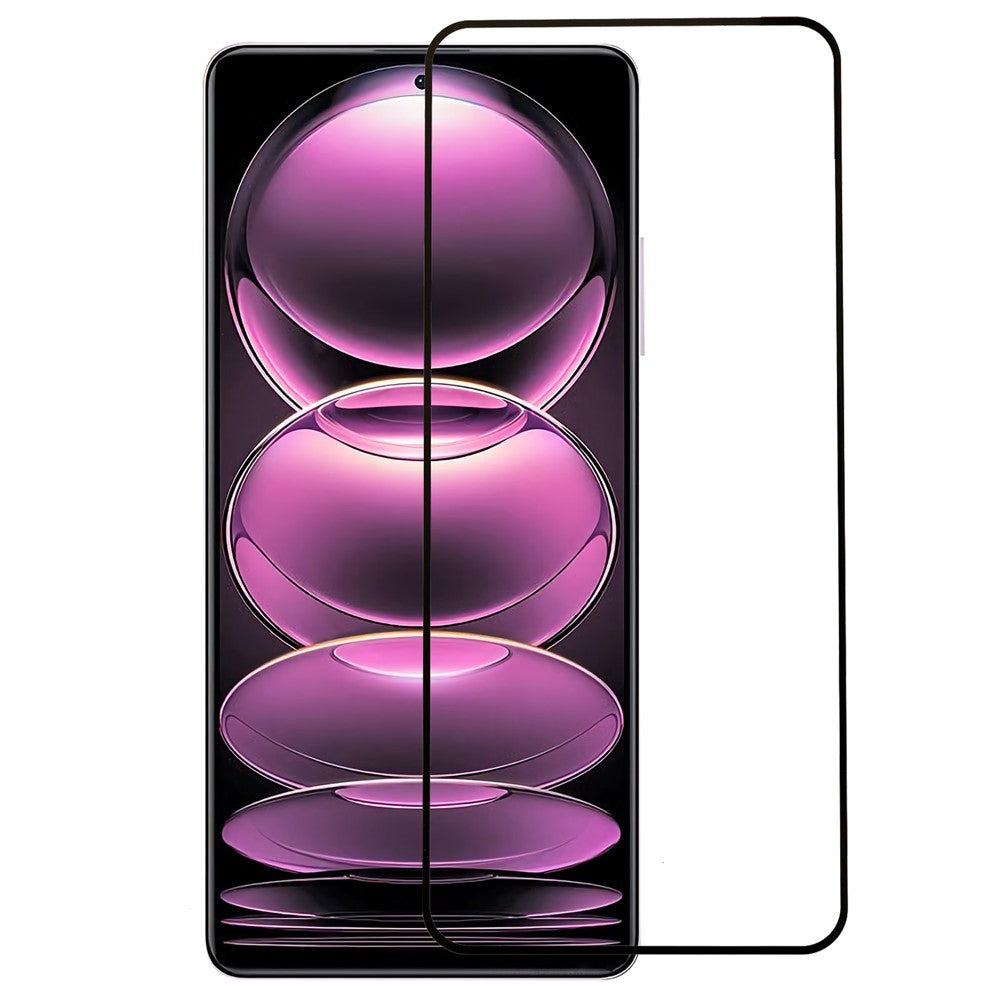 Xiaomi Redmi Note 12 Pro 5G Härdat Glas Skärmskydd Heltäckande Silkestryck Svart Kant Heltäckande Film