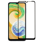 Samsung Galaxy A04s 4G (164,7 mm) Heltäckande Helhäftande Silk Print Svart Kant Härdat Glas Skärmfilm