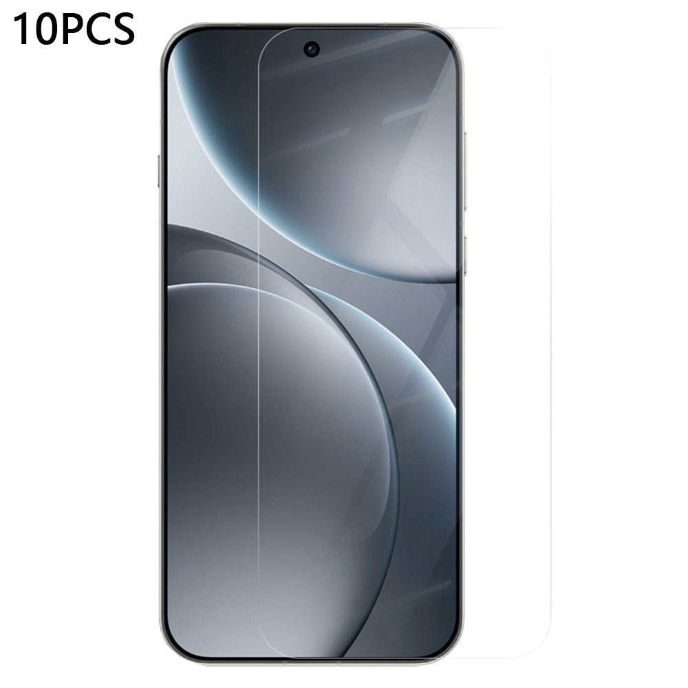 RURIHAI 10 stk. skærmbeskyttelse til Oppo Find X9 5G, 0,18 mm, HD-gennemsigtig, fuld lim, høj aluminium-silicium-glasfilm (fingeraftrykslåsning) (ikke fuld dækning)