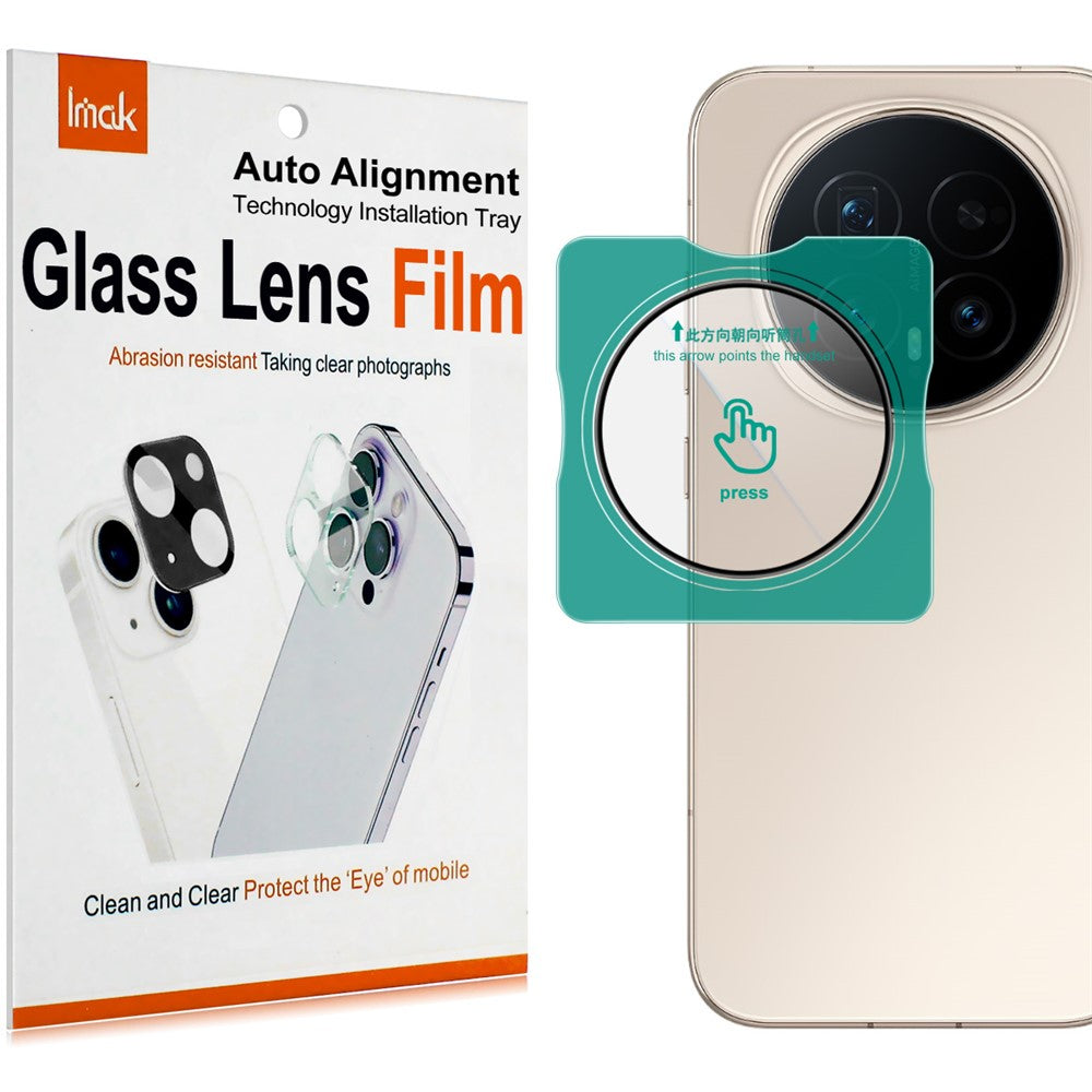 IMAK For Honor Magic8 5G Camera Lens Protector Tempered Glass Lens Film with Self Positioning Frame