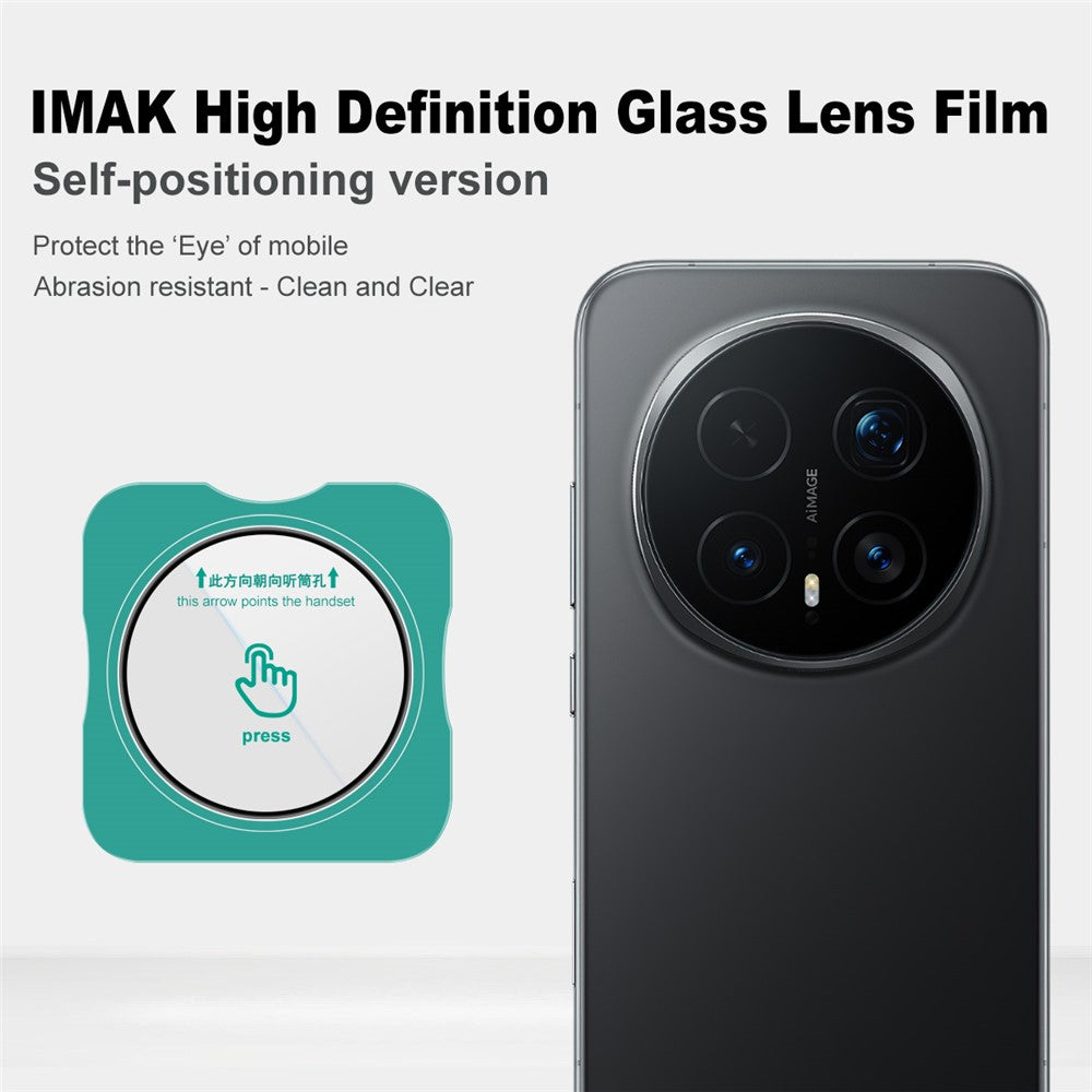 IMAK For Honor Magic8 Pro 5G Camera Lens Protector Tempered Glass Lens Film with Self Positioning Frame