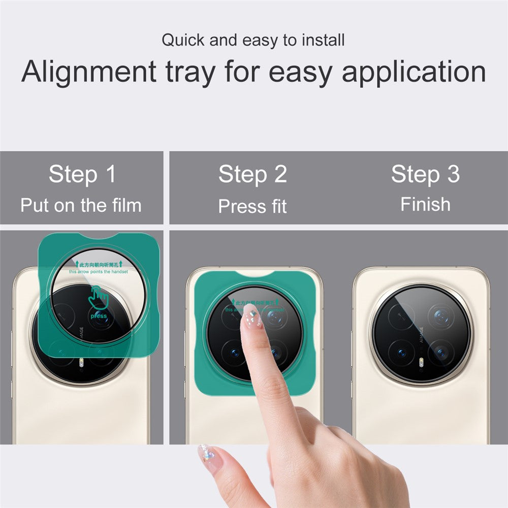 IMAK For Honor Magic8 Pro 5G Camera Lens Protector Tempered Glass Lens Film with Self Positioning Frame