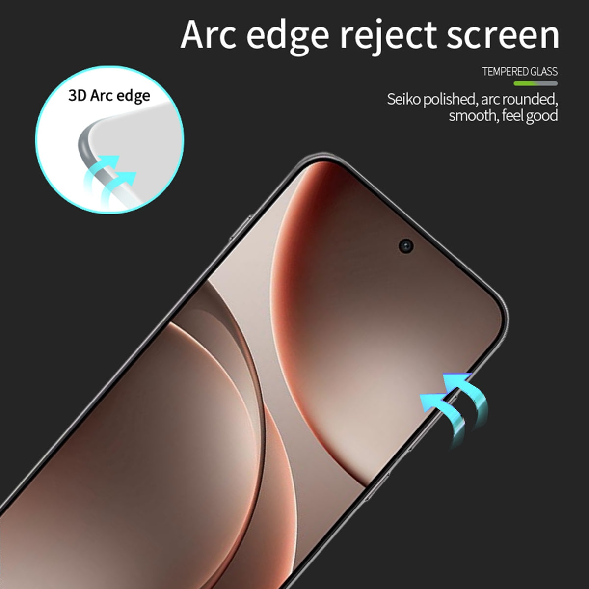 MOFI For Oppo Find X9 5G Screen Protector  9H 3D Curved Tempered Glass Film