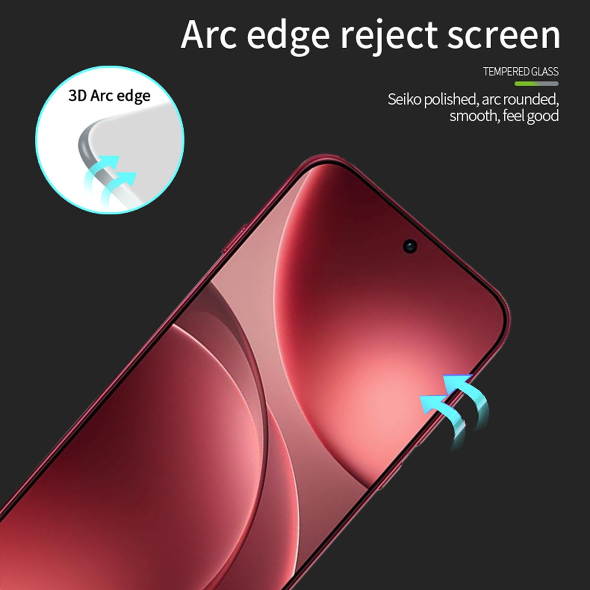 MOFI For Oppo Find X9 Pro 5G Screen Protector  9H 3D Curved Tempered Glass Film