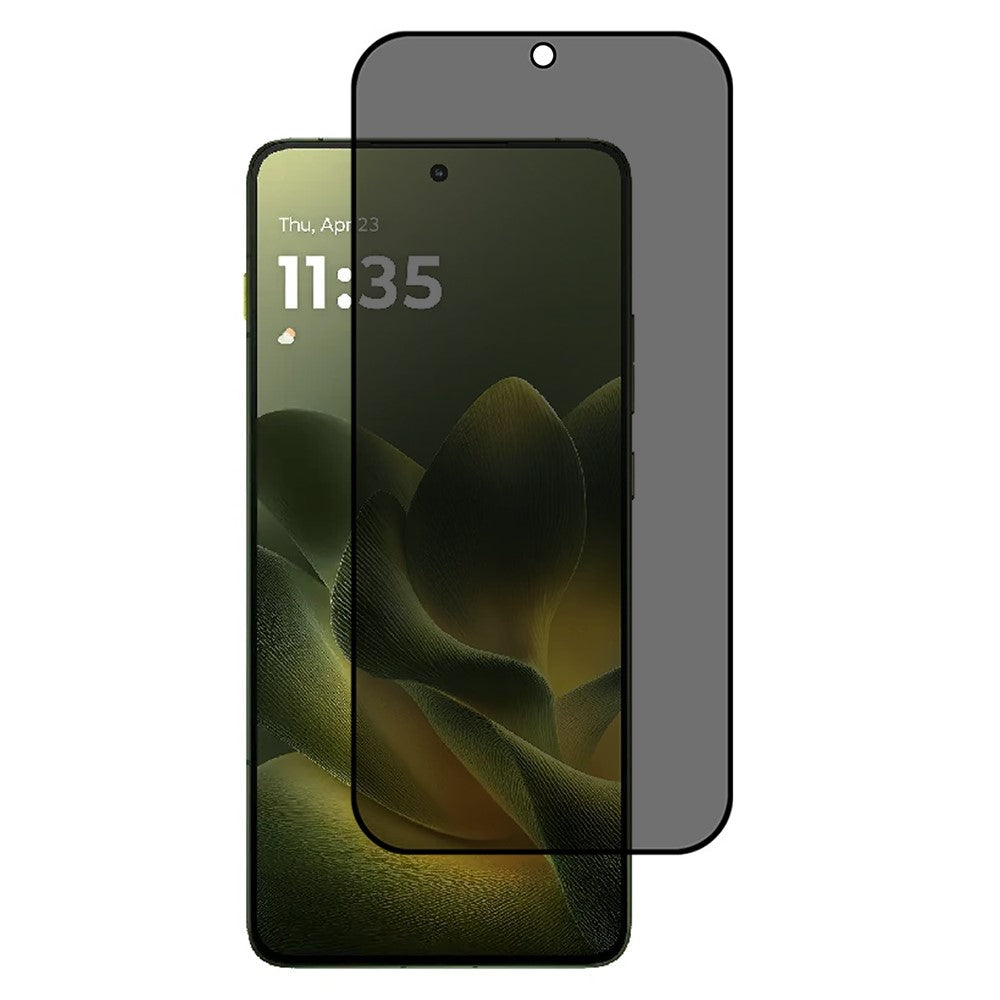 Til Motorola Edge 70 5G Anti-Spion Hærdet Glas Fuld Dækkende Silketryk Skærmbeskytter (Ingen Fingeraftryksoplåsning)