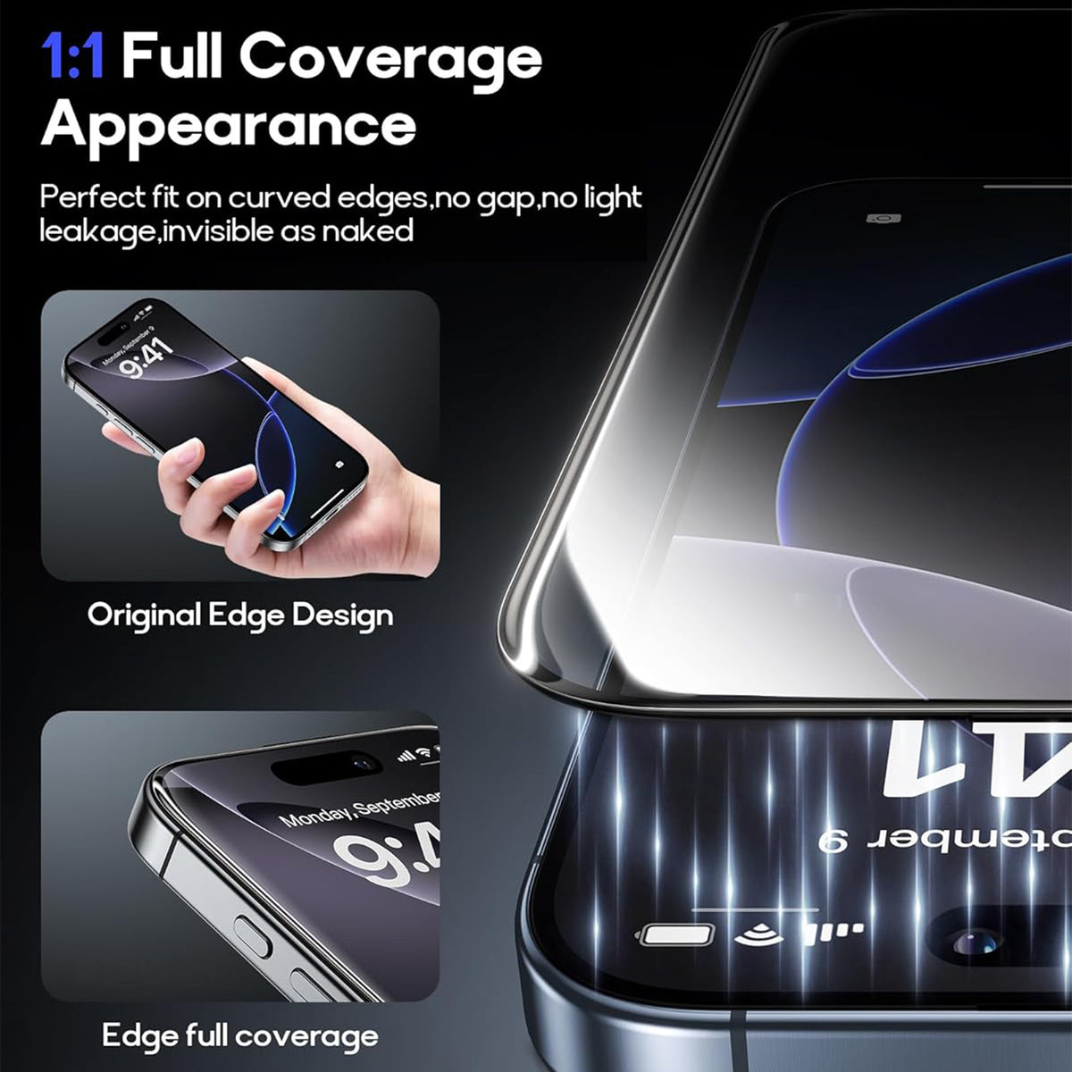 For iPhone 11 Pro Max Full Screen Protector Anti-explosion HD Clear High Aluminium-silicon Glass Film