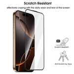For iPhone 18 Pro Max / 17 Pro Max Full Screen Protector HD Clear Silk Printing High Aluminum-silicon Glass Film with Dust Removal Installation Frame