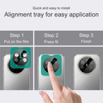 IMAK For Huawei Mate 70 Air Tempered Glass Full Cover Camera Lens Protector with Self Positioning Frame (Black Version)