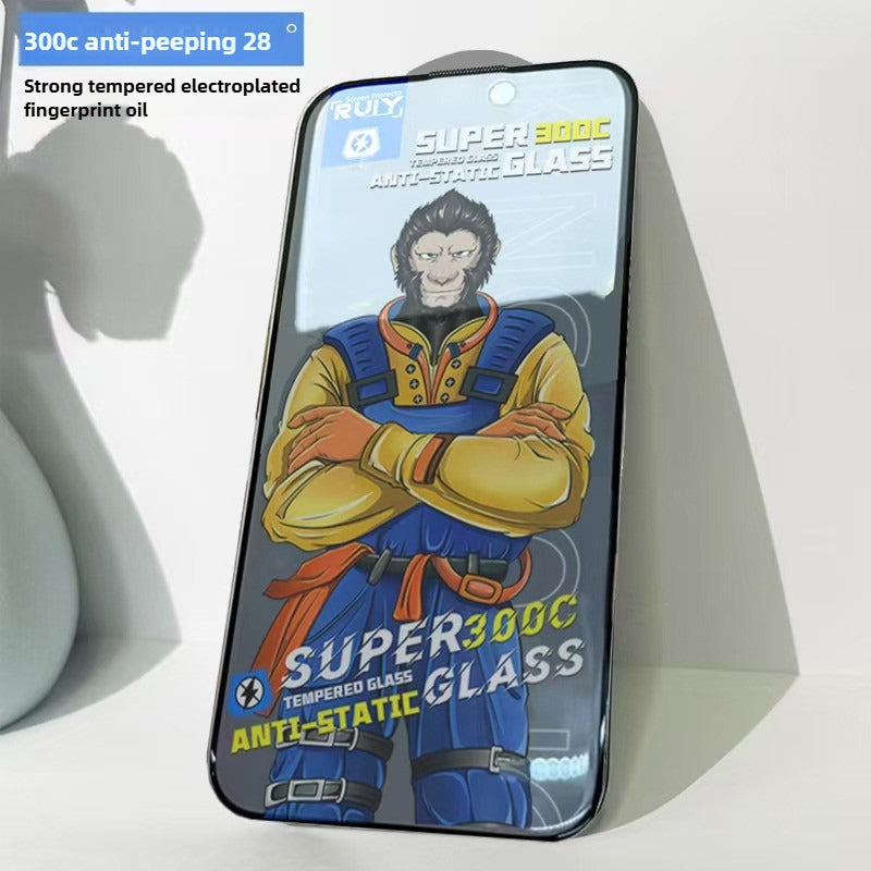 For iPhone 11 Pro 10Pcs Anti-Spy Full Screen Protector 300C Large Arc Anti Static Silk Printing Tempered Glass Film