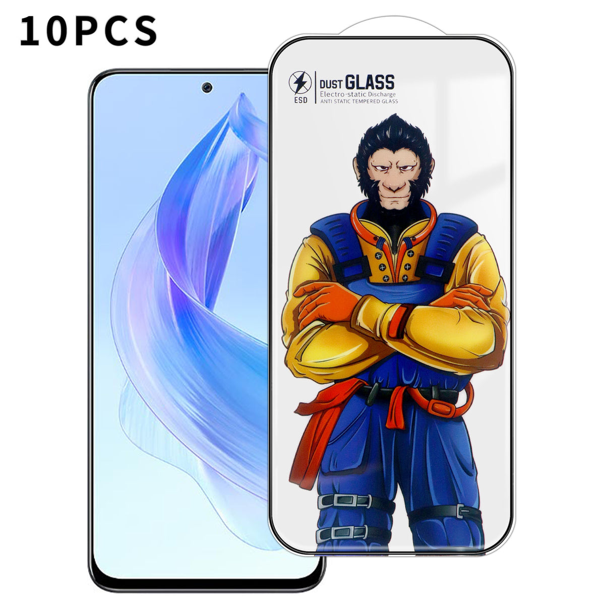 Honor X50i 5G 10 st. helskärmsskydd 3D Arc 120C antistatiskt silkestryck hög aluminium-kiselglasfilm