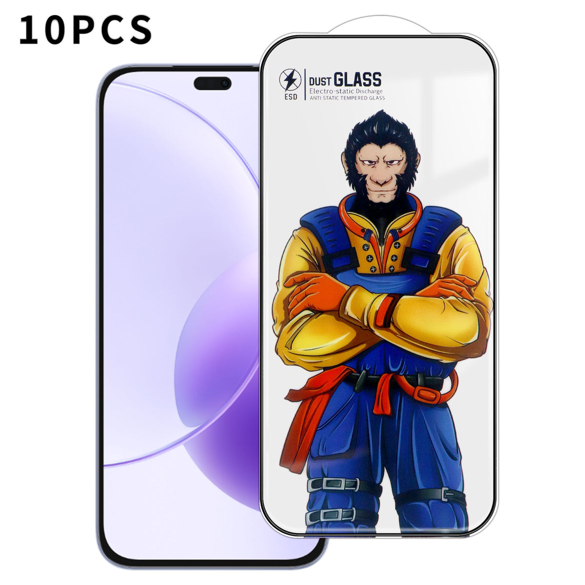 For Honor X70i 10Pcs Full Screen Protector 3D Arc 120C Anti-Static Silk Printing High Aluminium-silicon Glass Film