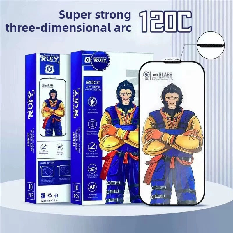 For Huawei Enjoy 60 10Pcs Full Screen Protector 3D Arc 120C Anti-Static Silk Printing High Aluminium-silicon Glass Film