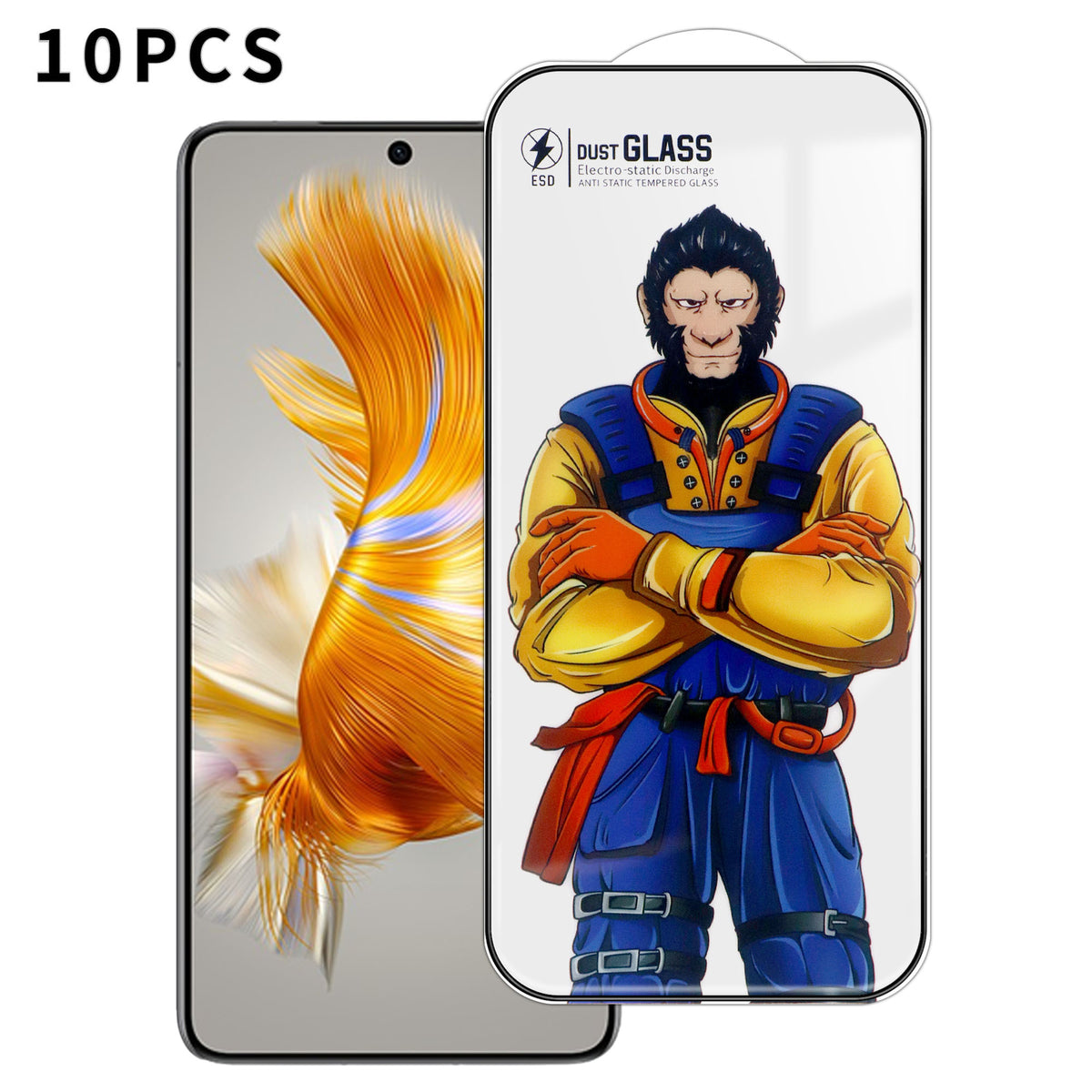 For Huawei Mate 50 4G 10Pcs Full Screen Protector 3D Arc 120C Anti-Static Silk Printing High Aluminium-silicon Glass Film