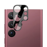 IMAK För Samsung Galaxy S23 Ultra Härdat Glas Linsfilm + Akryl Linsskydd Slitstarkt Kameralinsskydd (Svart Version)