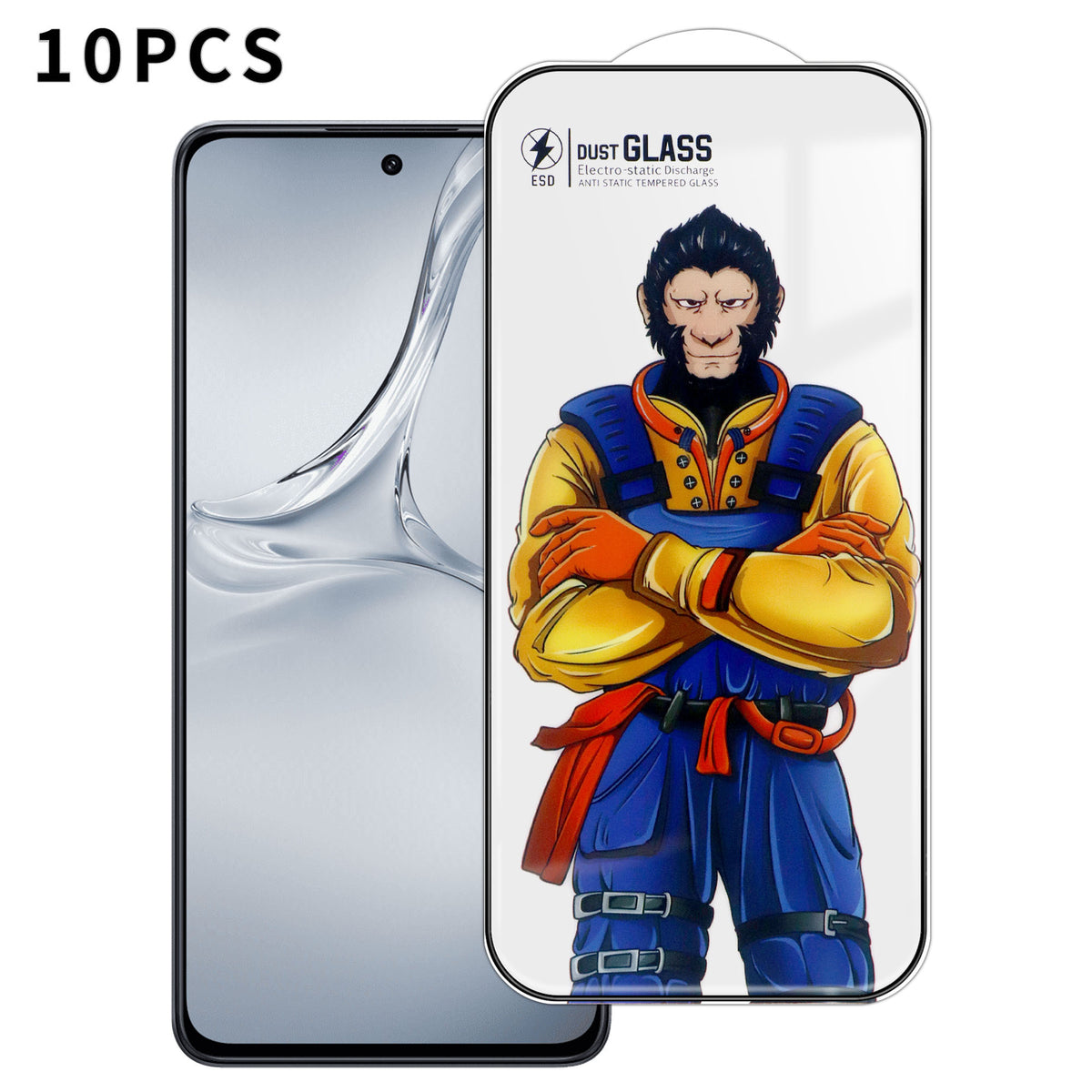 For Oppo K12x 5G (Global) 10Pcs Full Screen Protector 3D Arc 120C Anti-Static Silk Printing High Aluminium-silicon Glass Film
