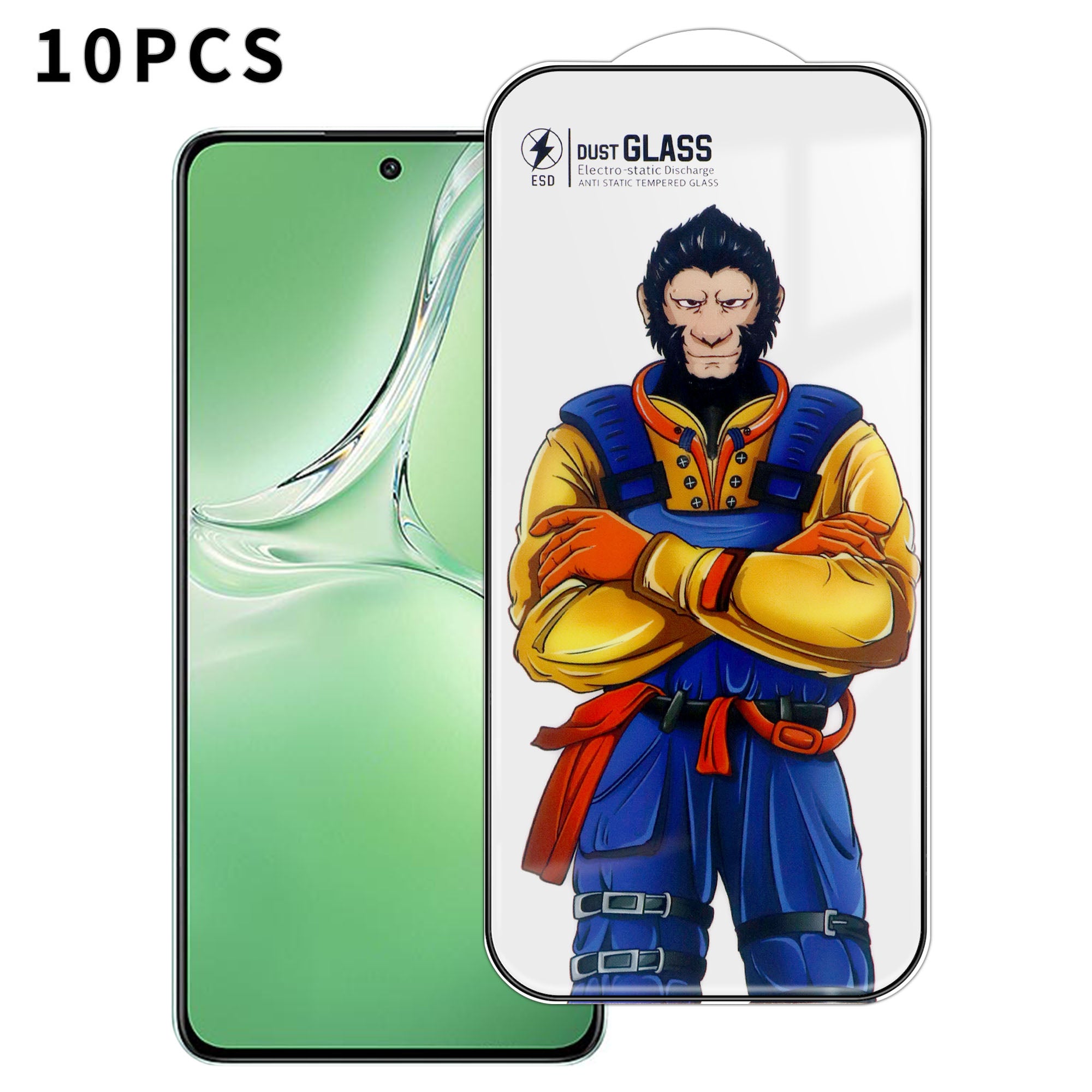 Oppo K12 10 st. helskärmsskydd 3D Arc 120C antistatiskt silkestryck hög aluminium-kiselglasfilm