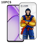 For Oppo A80 5G 10Pcs Full Screen Protector 3D Arc 120C Anti-Static Silk Printing High Aluminium-silicon Glass Film