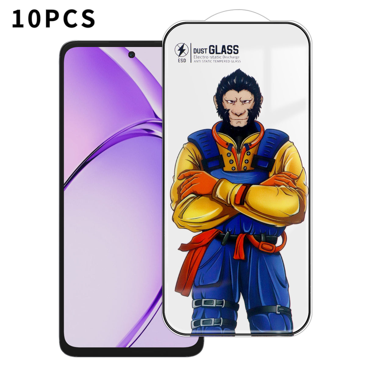 For Oppo A80 5G 10Pcs Full Screen Protector 3D Arc 120C Anti-Static Silk Printing High Aluminium-silicon Glass Film