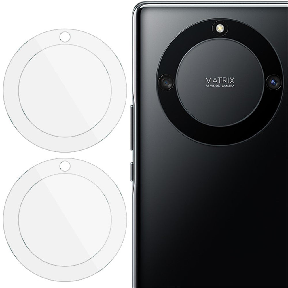 IMAK 2Pcs / Set Camera Lens Protector for Honor X40 5G / X9a 5G / Magic5 Lite 5G , Anti-explosion Bubble-free HD Clear Tempered Glass Lens Cover Film