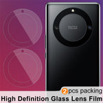 IMAK 2 st/set kameralinsskydd för Honor X40 5G / X9a 5G / Magic5 Lite 5G, explosionsskyddande bubbelfri HD genomskinlig härdad glaslinsskyddsfilm