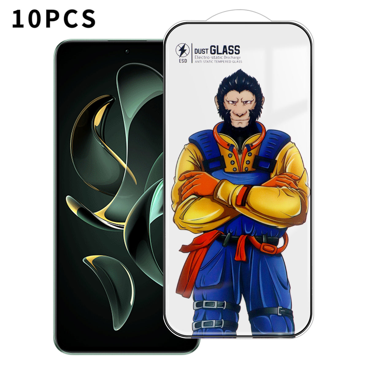 Xiaomi Redmi K60 Ultra 10 st. helskärmsskydd 3D Arc 120C antistatiskt silkestryck hög aluminium-kiselglasfilm