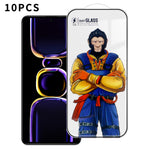 For Xiaomi Redmi K60 5G 10Pcs Full Screen Protector 3D Arc 120C Anti-Static Silk Printing High Aluminium-silicon Glass Film