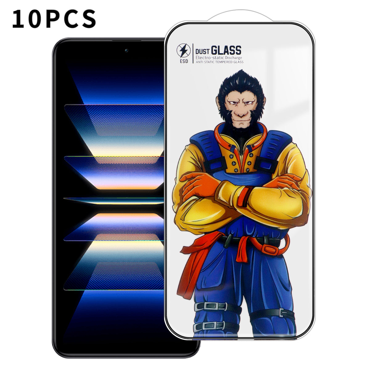 For Xiaomi Redmi K60 Pro 5G 10Pcs Full Screen Protector 3D Arc 120C Anti-Static Silk Printing High Aluminium-silicon Glass Film