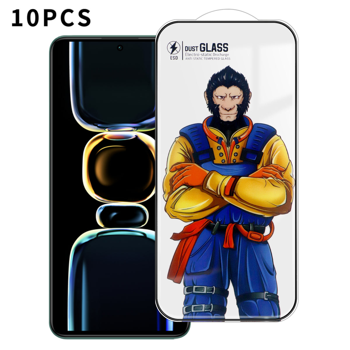For Xiaomi Redmi K60E 5G 10Pcs Full Screen Protector 3D Arc 120C Anti-Static Silk Printing High Aluminium-silicon Glass Film