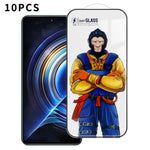 For Xiaomi Redmi K50 Pro 10Pcs Full Screen Protector 3D Arc 120C Anti-Static Silk Printing High Aluminium-silicon Glass Film