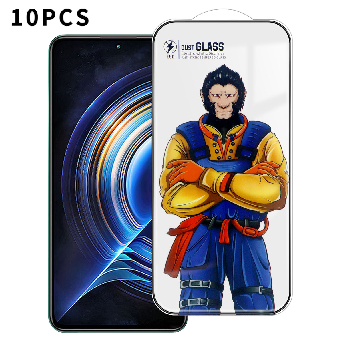 For Xiaomi Redmi K50 Pro 10Pcs Full Screen Protector 3D Arc 120C Anti-Static Silk Printing High Aluminium-silicon Glass Film