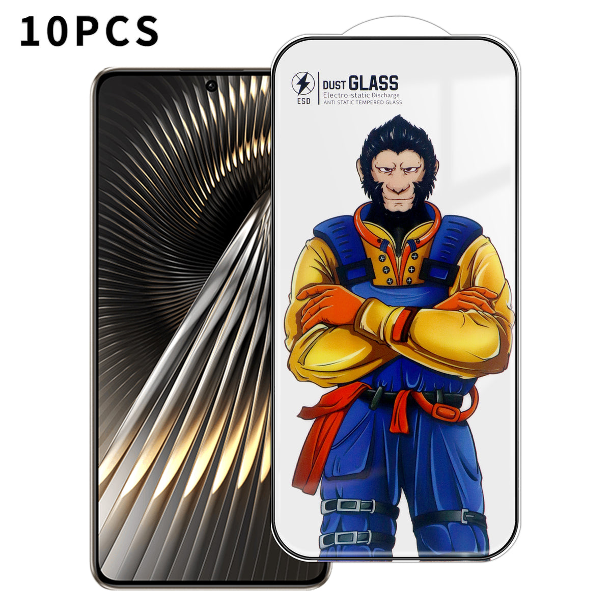 Xiaomi Redmi Turbo 3 5G 10 st. helskärmsskydd 3D Arc 120C antistatiskt silkestryck hög aluminium-kiselglasfilm