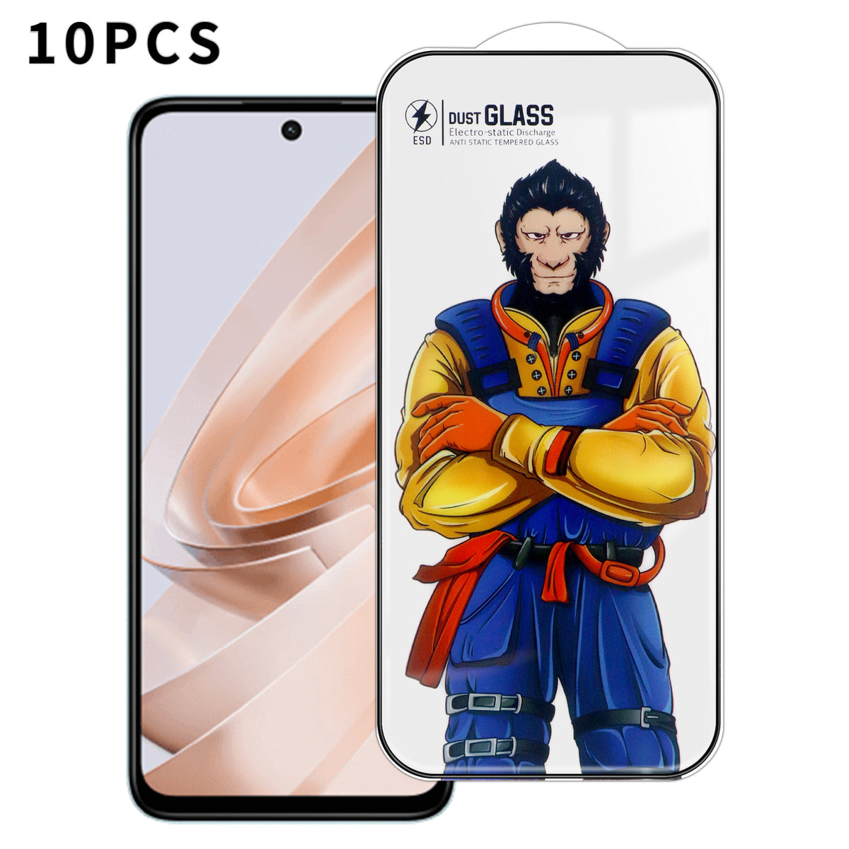 For Xiaomi Redmi Note 13R 5G 10Pcs Full Screen Protector 3D Arc 120C Anti-Static Silk Printing High Aluminium-silicon Glass Film
