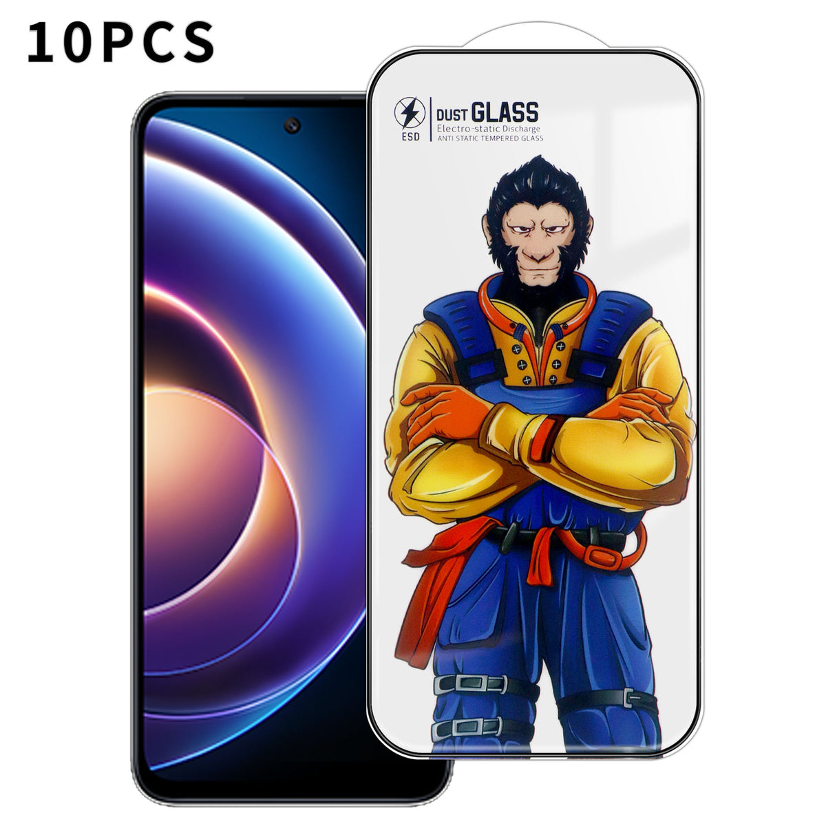 For Xiaomi Redmi Note 12R 5G 10Pcs Full Screen Protector 3D Arc 120C Anti-Static Silk Printing High Aluminium-silicon Glass Film