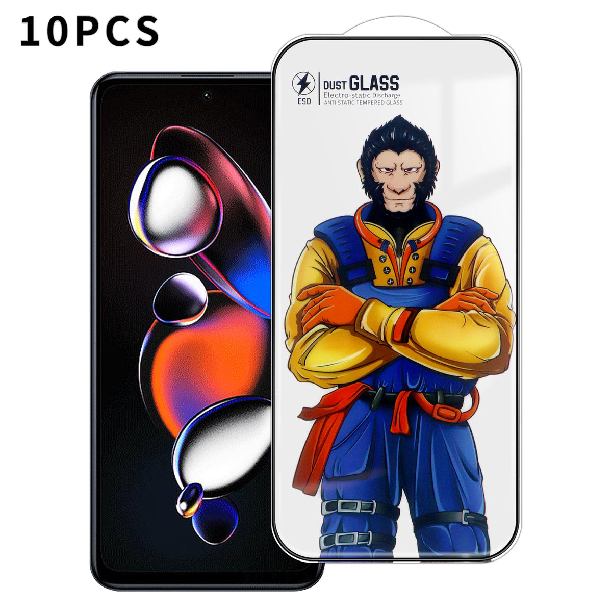 For Xiaomi Redmi Note 12T Pro 5G 10Pcs Full Screen Protector 3D Arc 120C Anti-Static Silk Printing High Aluminium-silicon Glass Film