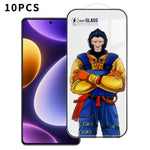 Xiaomi Redmi Note 12 Turbo 10 st. helskärmsskydd 3D Arc 120C antistatiskt silkestryck hög aluminium-kiselglasfilm