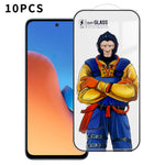 Xiaomi Redmi 12R 4G / Xiaomi Redmi 12 4G 10 st. helskärmsskydd 3D Arc 120C antistatiskt silkestryck hög aluminium-kiselglasfilm