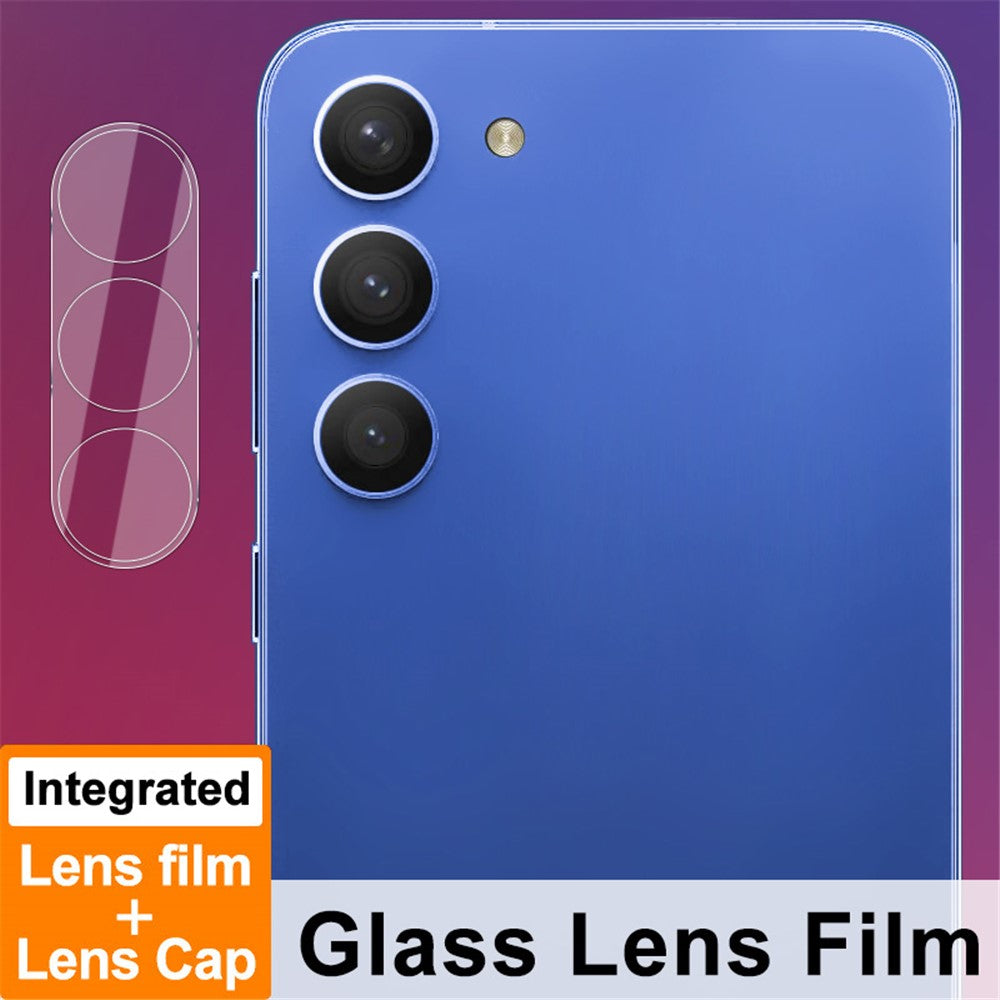 IMAK reptåligt ultraklart kameralinsskydd för Samsung Galaxy S23 / S23+, integrerad linsfilm i härdat glas + linsskydd i akryl